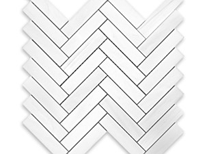 Bianco Dolomite Marble Herringbone 1 X 4 Polished or Honed